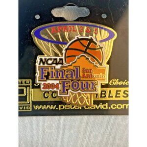 NCAA BASKETBALL FINAL FOUR SAN ANTONIO April 3 & 5 2004 PIN Pinback Peter David